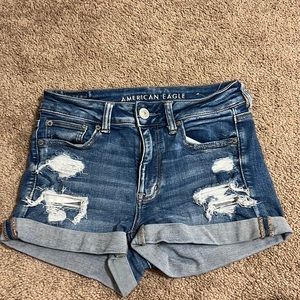 American Eagle Blue Denim Shorts Size 4